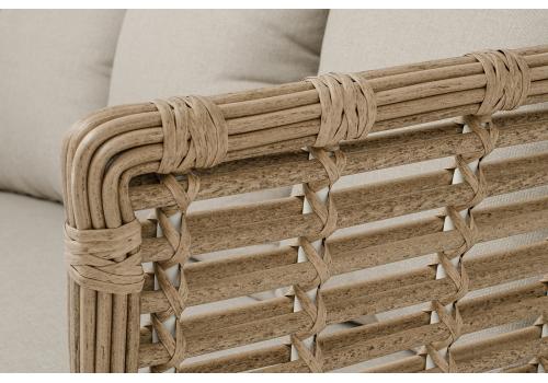  "Валенсия" диван из искусственного ротанга трехместный, цвет соломенный, фото 5 