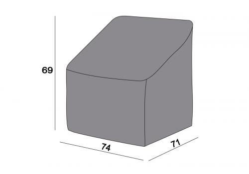  Защитный чехол на кресло Канны 71×74×69 см, цвет серый, фото 2 