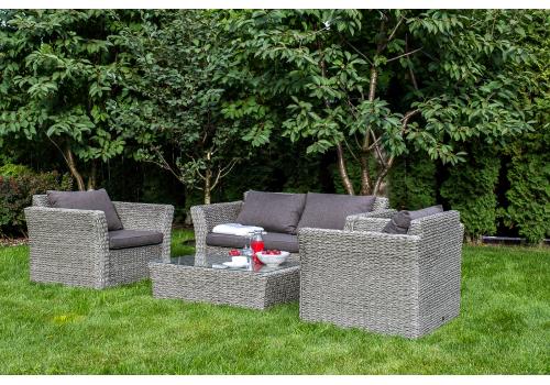  "Капучино Сингл" лаунж-зона из искусственного ротанга (гиацинт), цвет серый, фото 4 