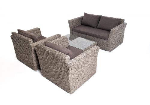  "Капучино Сингл" лаунж-зона из искусственного ротанга (гиацинт), цвет серый, фото 7 