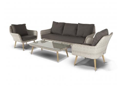  "Прованс" лаунж-зона плетеная из искусственного ротанга, цвет бежевый, фото 4 