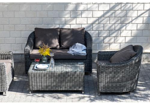  "Кон Панна" кресло из искусственного ротанга, цвет графит, фото 8 