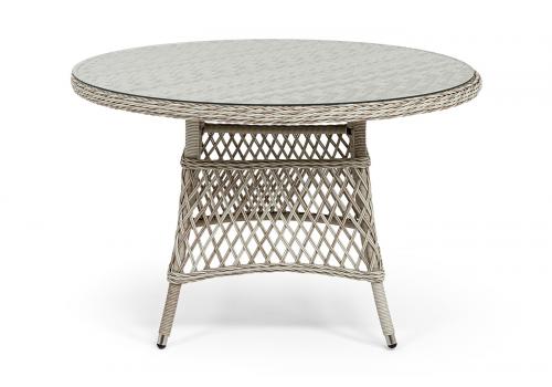  "Эспрессо" плетеный круглый стол, диаметр 118 см, цвет бежевый, фото 2 