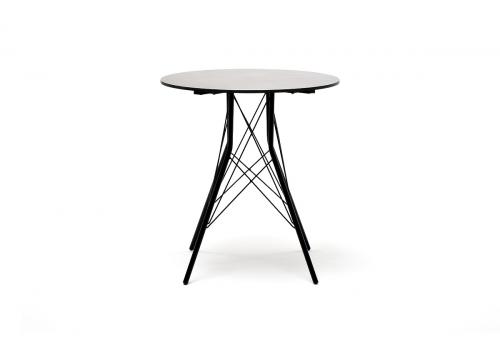  "Конте" интерьерный стол из HPL круглый Ø70см, цвет "серый гранит", фото 2 