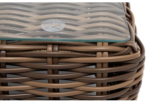  "Палермо" журнальный столик из искусственного ротанга, цвет соломенный, фото 4 