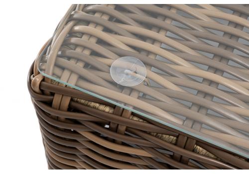  "Палермо" журнальный столик из искусственного ротанга, цвет соломенный, фото 6 