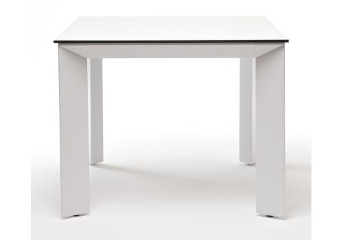  "Венето" обеденный стол из HPL 90х90см, цвет молочный, каркас белый, фото 2 