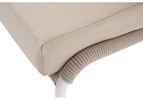  "Милан" лаунж-зона 5-местная плетеная из роупа (веревки), каркас алюминиевый белый, роуп бежевый, фото 2 