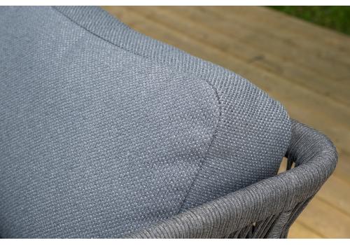  "Лугано" лаунж-зона 5-местная плетеная из роупа (веревки), каркас алюминиевый темно-серый, роуп темно-серый, фото 13 