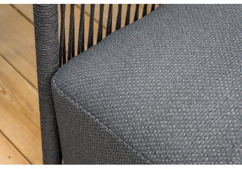  "Лугано" лаунж-зона 5-местная плетеная из роупа (веревки), каркас алюминиевый темно-серый, роуп темно-серый, фото 18 