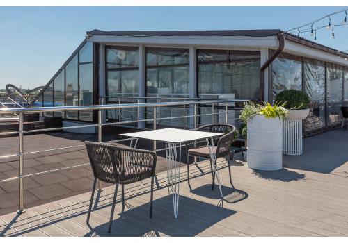  "Руссо" обеденный стол из HPL квадратный 90х90см, цвет молочный, фото 1 