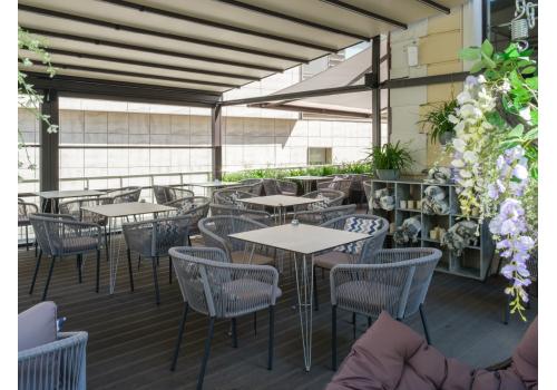  "Руссо" обеденный стол из HPL квадратный 90х90см, цвет молочный, фото 3 