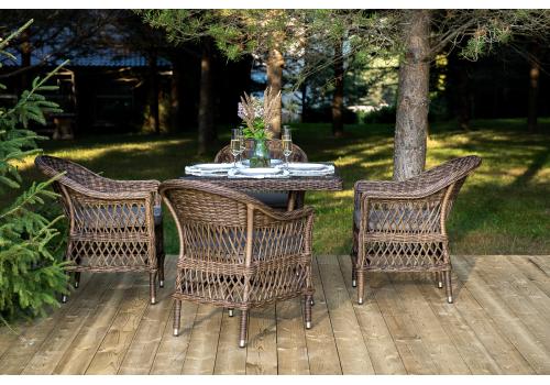  "Сицилия" обеденная группа плетеная, цвет коричневый, фото 2 