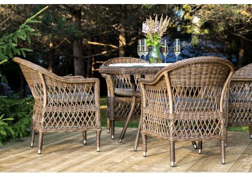  "Сицилия" обеденная группа плетеная, цвет коричневый, фото 6 