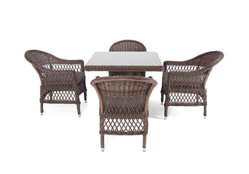  "Сицилия" обеденная группа плетеная, цвет коричневый, фото 14 