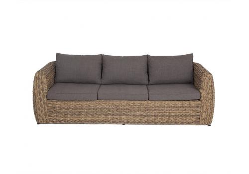  "Кальяри" диван из искусственного ротанга (гиацинт) трехместный, цвет соломенный, фото 2 