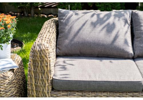  "Кальяри" диван из искусственного ротанга (гиацинт) трехместный, цвет соломенный, фото 9 