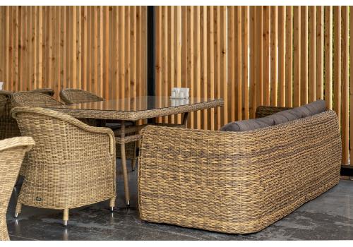  "Кальяри" диван из искусственного ротанга (гиацинт) трехместный, цвет соломенный, фото 14 