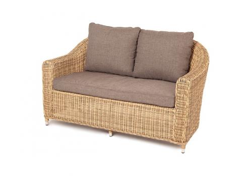  "Кон Панна" диван из искусственного ротанга двухместный, цвет соломенный, фото 1 