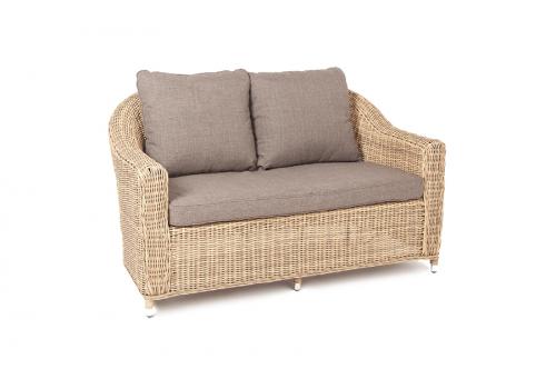  "Кон Панна" диван из искусственного ротанга двухместный, цвет соломенный, фото 2 