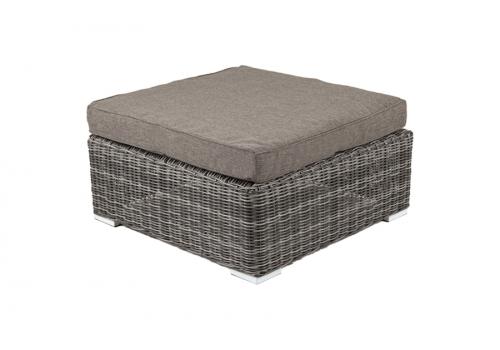  "Лунго" плетеная оттоманка с подушкой, цвет графит, фото 1 