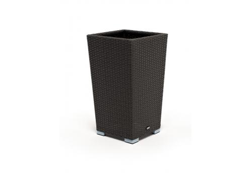  "Капучино" кашпо для цветов плетеное из искусственного ротанга, цвет коричневый, фото 1 