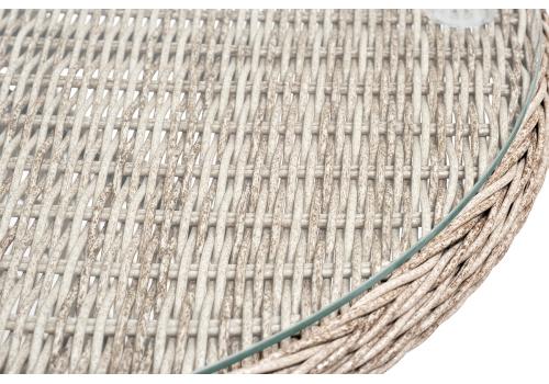  "Эспрессо" плетеный круглый стол, диаметр 80 см, цвет бежевый, фото 7 
