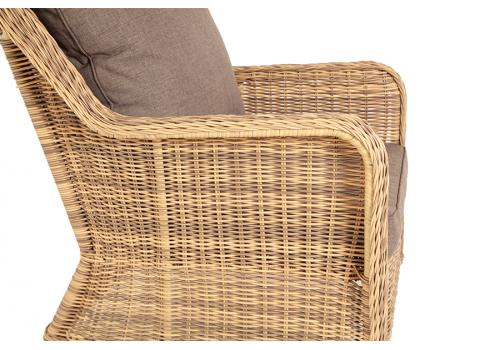  "Гляссе" кресло плетеное из искусственного ротанга, цвет соломенный, фото 3 