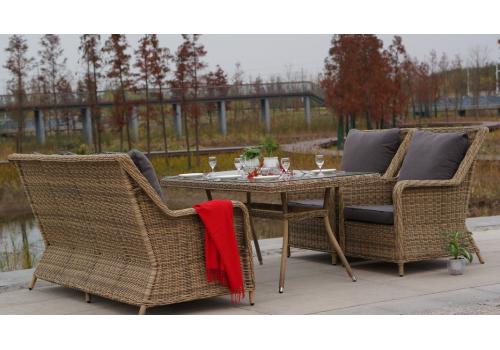  "Гляссе" кресло плетеное из искусственного ротанга, цвет соломенный, фото 7 