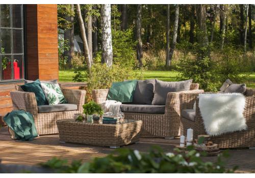  "Капучино" диван из искусственного ротанга двухместный, цвет соломенный, фото 5 