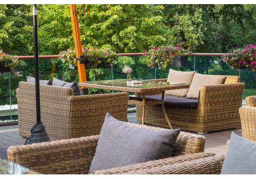  "Капучино" диван из искусственного ротанга двухместный, цвет соломенный, фото 6 