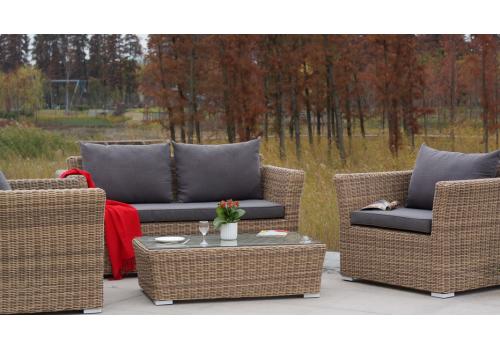  "Капучино" диван из искусственного ротанга двухместный, цвет соломенный, фото 12 