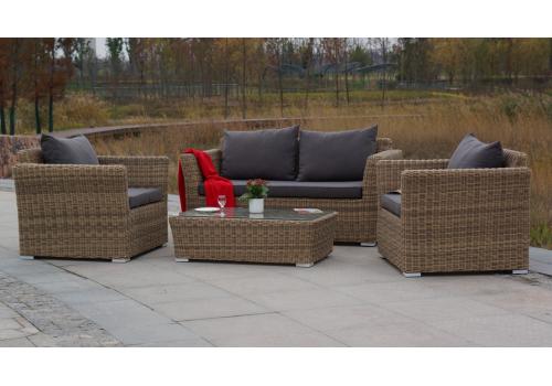  "Капучино" диван из искусственного ротанга двухместный, цвет соломенный, фото 14 