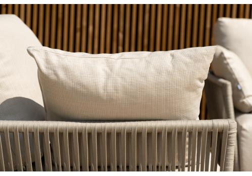  "Форли" лаунж-зона 4-местная плетеная из роупа (веревки), каркас алюминиевый светло-серый, роуп серо-коричневый, фото 13 