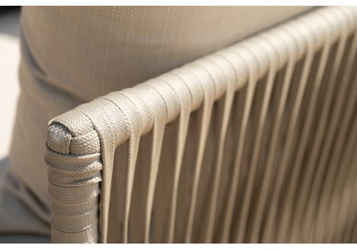  "Форли" лаунж-зона 4-местная плетеная из роупа (веревки), каркас алюминиевый светло-серый, роуп серо-коричневый, фото 17 