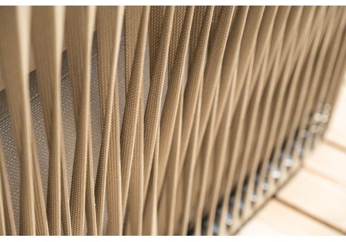  "Форли" лаунж-зона 4-местная плетеная из роупа (веревки), каркас алюминиевый светло-серый, роуп серо-коричневый, фото 18 