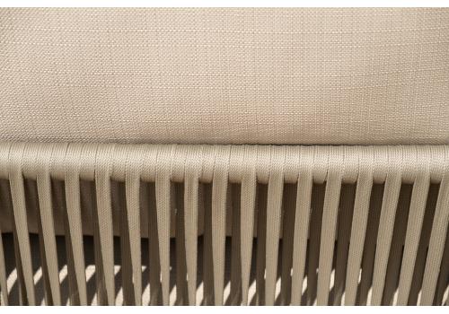  "Форли" лаунж-зона 4-местная плетеная из роупа (веревки), каркас алюминиевый светло-серый, роуп серо-коричневый, фото 19 