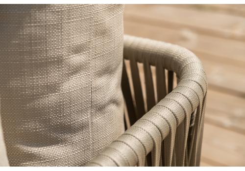  "Форли" лаунж-зона 4-местная плетеная из роупа (веревки), каркас алюминиевый светло-серый, роуп серо-коричневый, фото 20 