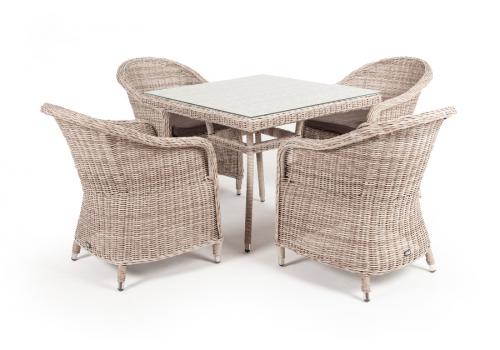 "Фредо" обеденная группа плетеная, цвет бежевый, фото 7 