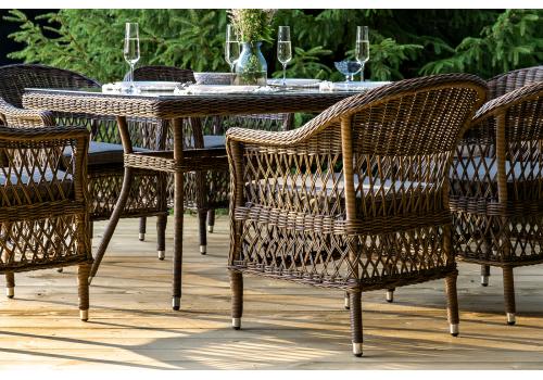  "Амароне" обеденная группа из искусственного ротанга на 6 персон, цвет коричневый, фото 9 