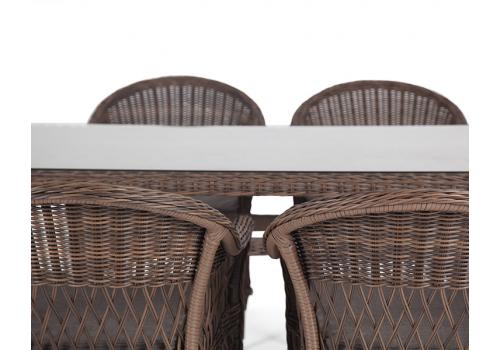 "Амароне" обеденная группа из искусственного ротанга на 6 персон, цвет коричневый, фото 23 