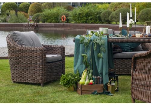  "Кон Панна" кресло из искусственного ротанга, цвет коричневый, фото 5 