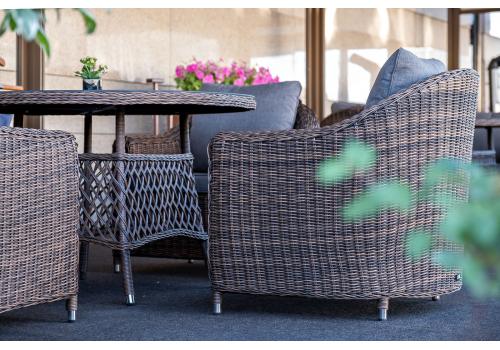  "Кон Панна" кресло из искусственного ротанга, цвет коричневый, фото 15 