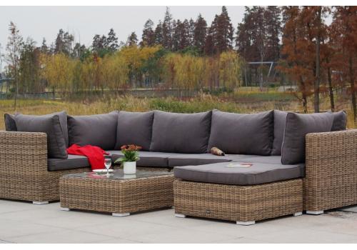  "Лунго" модуль диванный прямой с подушками, цвет соломенный, фото 9 