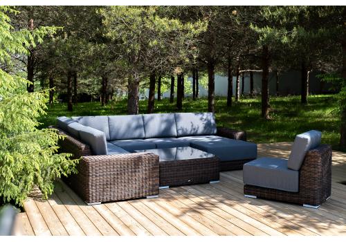  "Капри" трансформирующаяся лаунж-зона из искусственного ротанга, цвет коричневый, фото 6 