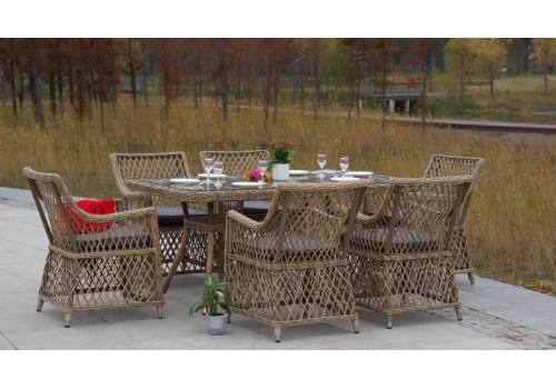  "Латте" плетеное кресло из искусственного ротанга, цвет соломенный, фото 55 