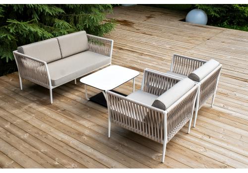  "Касабланка" лаунж-зона плетеная из роупа 4-местная, цвет серо-коричневый, фото 4 