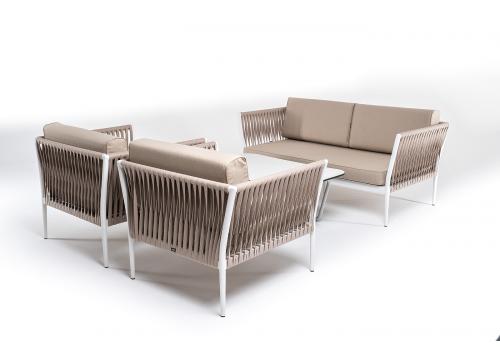  "Касабланка" лаунж-зона плетеная из роупа 4-местная, цвет серо-коричневый, фото 16 