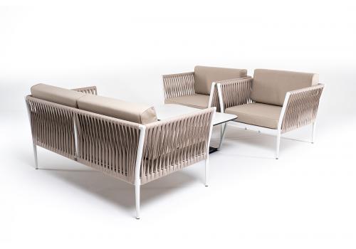  "Касабланка" лаунж-зона плетеная из роупа 4-местная, цвет серо-коричневый, фото 18 