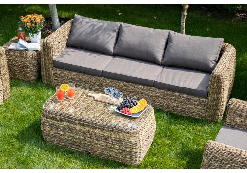  "Кальяри" лаунж-зона из искусственного ротанга (гиацинт), цвет соломенный, фото 13 